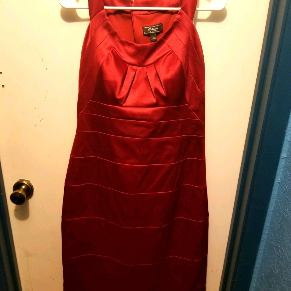 Red sleeveless casual dress sz 14